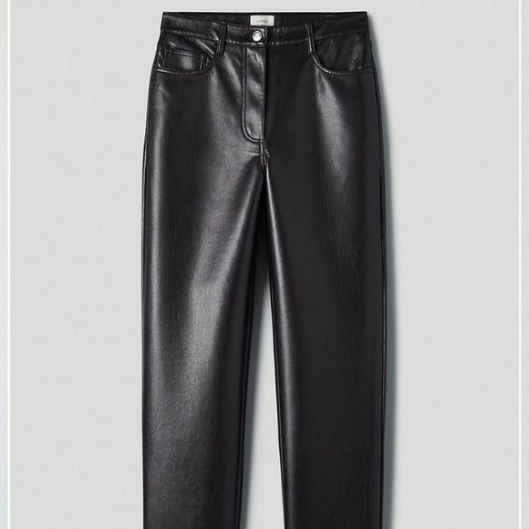 Aritzia Melina Wilfred black leather pants - Picture 2 of 3
